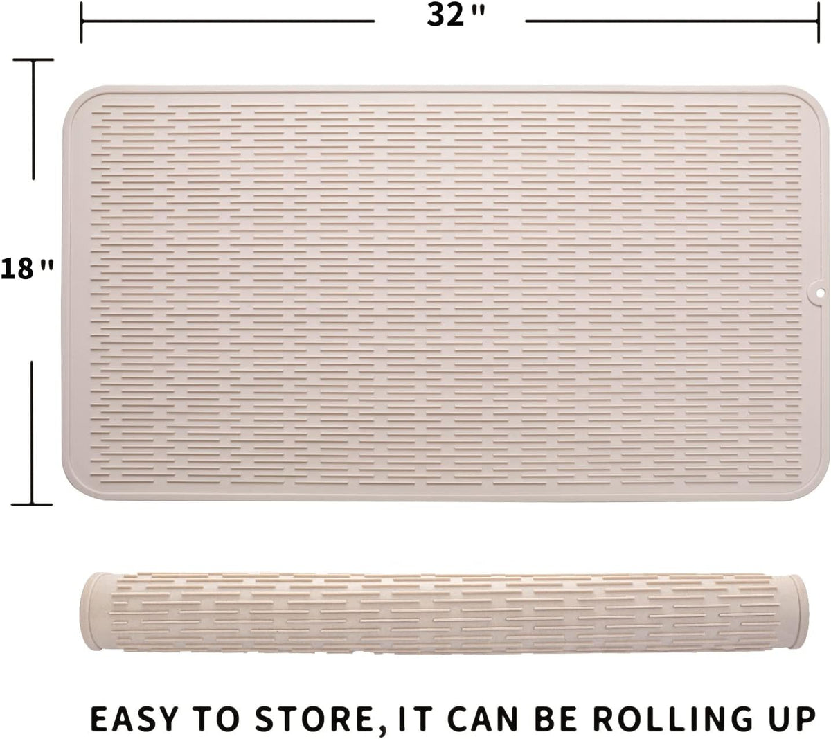 Silicone Dish Drying Mat for Multiple Usage,Easy clean,Eco-friendly,Heat-resistant Silicone Mat for