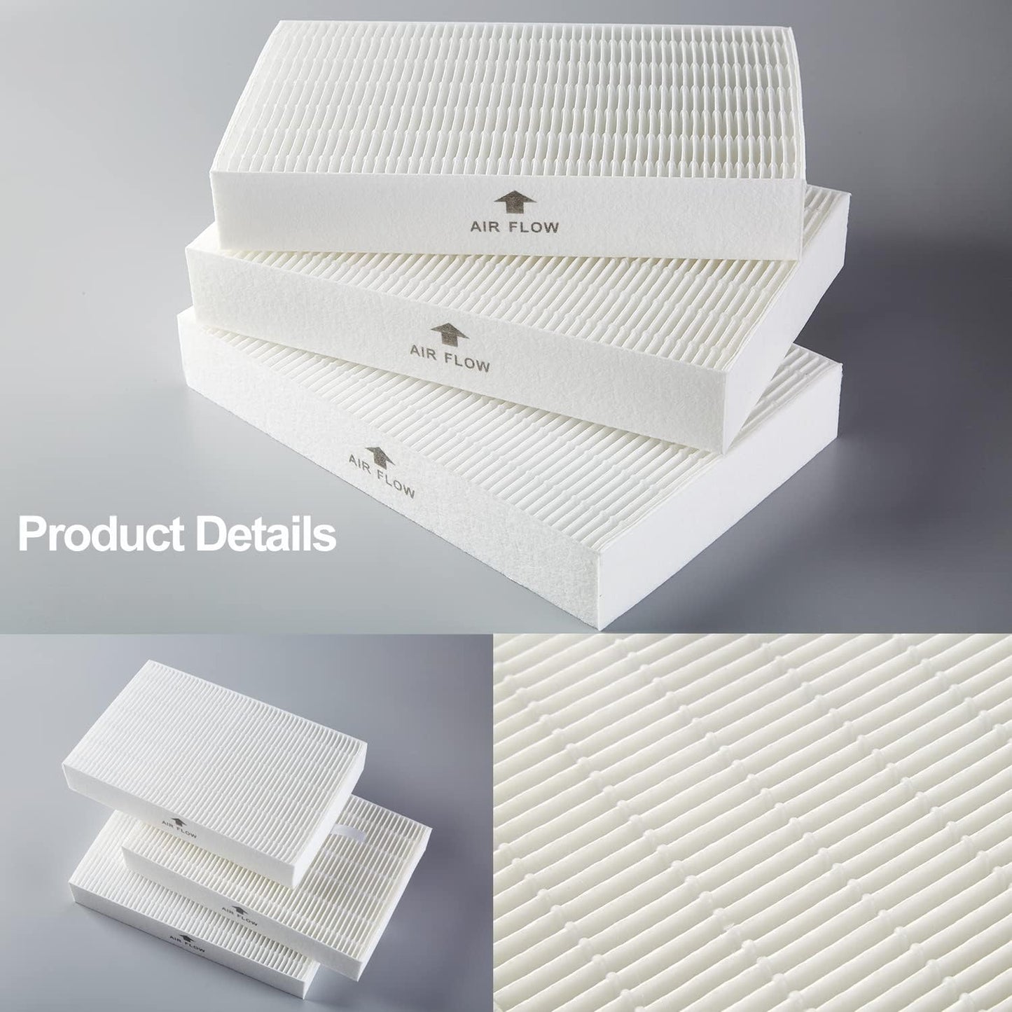 Smilyan 6 Pack Hpa300 HEPA Replacement Filter R for Honeywell HPA300 HPA200 HPA100 HPA090 Series