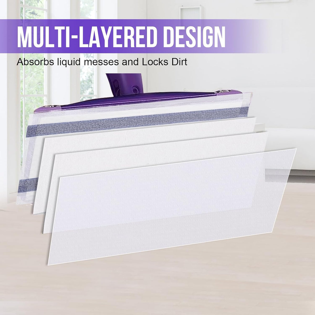 Mopping Pad Refill for Wet Jet Mop, Disposable Multi Surface Wetjet Hardwood Floor Cleaner Spray