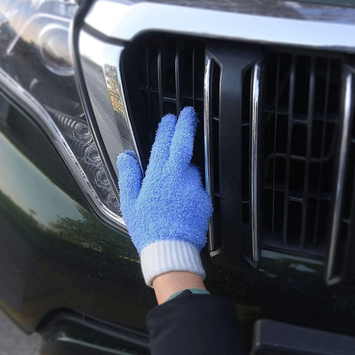 MIG4U Microfiber Dusting Gloves House Cleaning Glove for Blinds, Windows, Shutters, Furniture, and