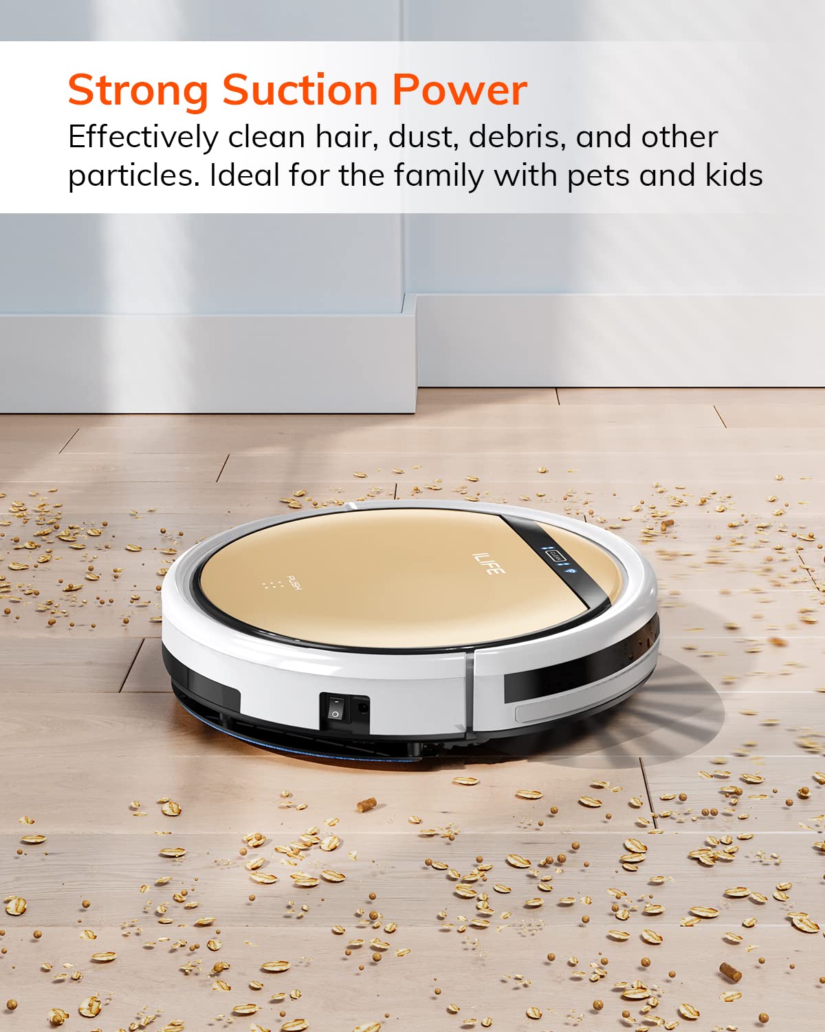 ILIFE V5s Plus Robot Vacuum and Mop Combo with Wi-Fi/App/Alexa, Automatic Self-Charging Robotic
