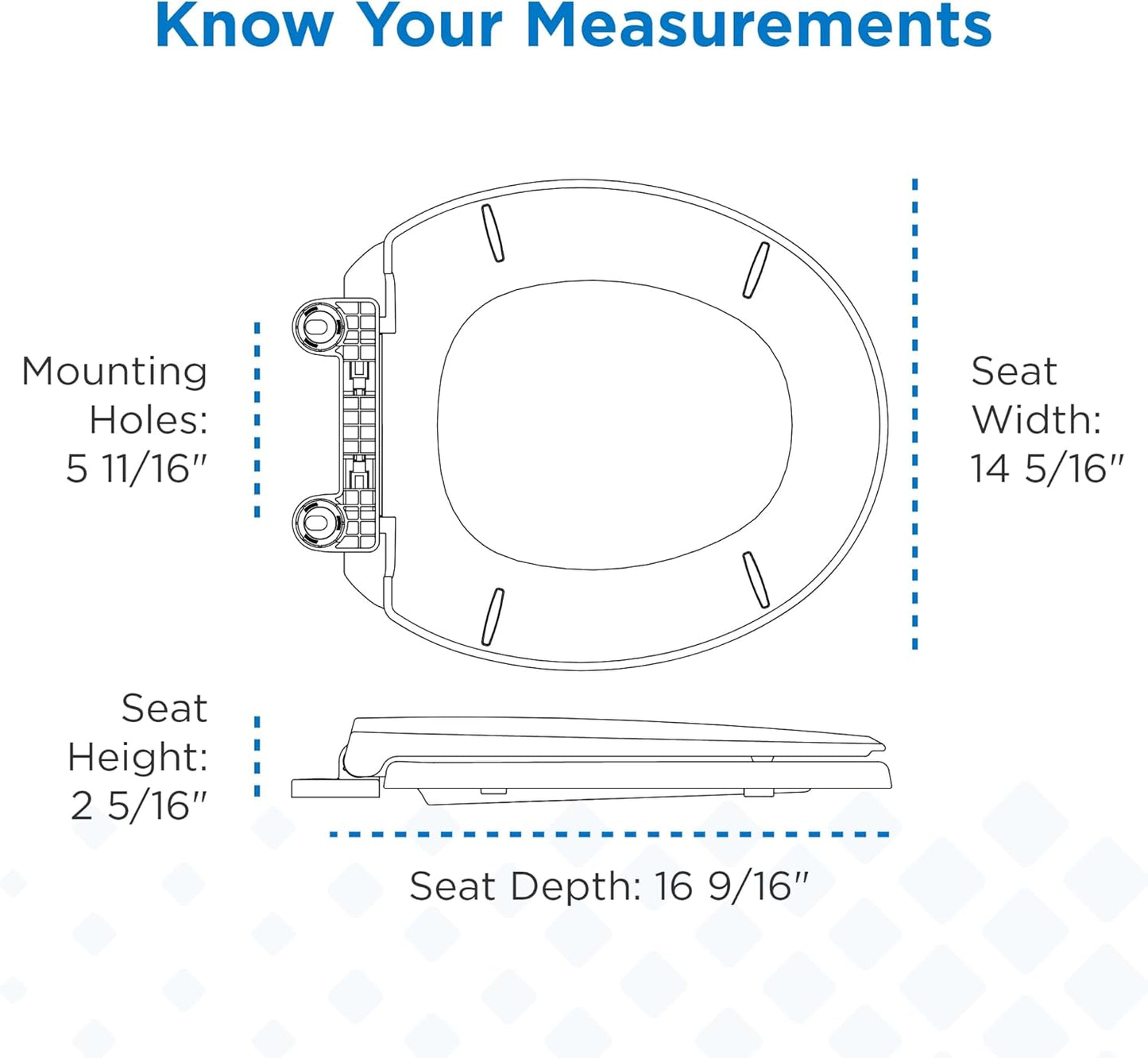 Gerber Round Front Toilet Seat with Cover, Soft Close, No Slam, Quick & Easy Install, Heavy-Duty