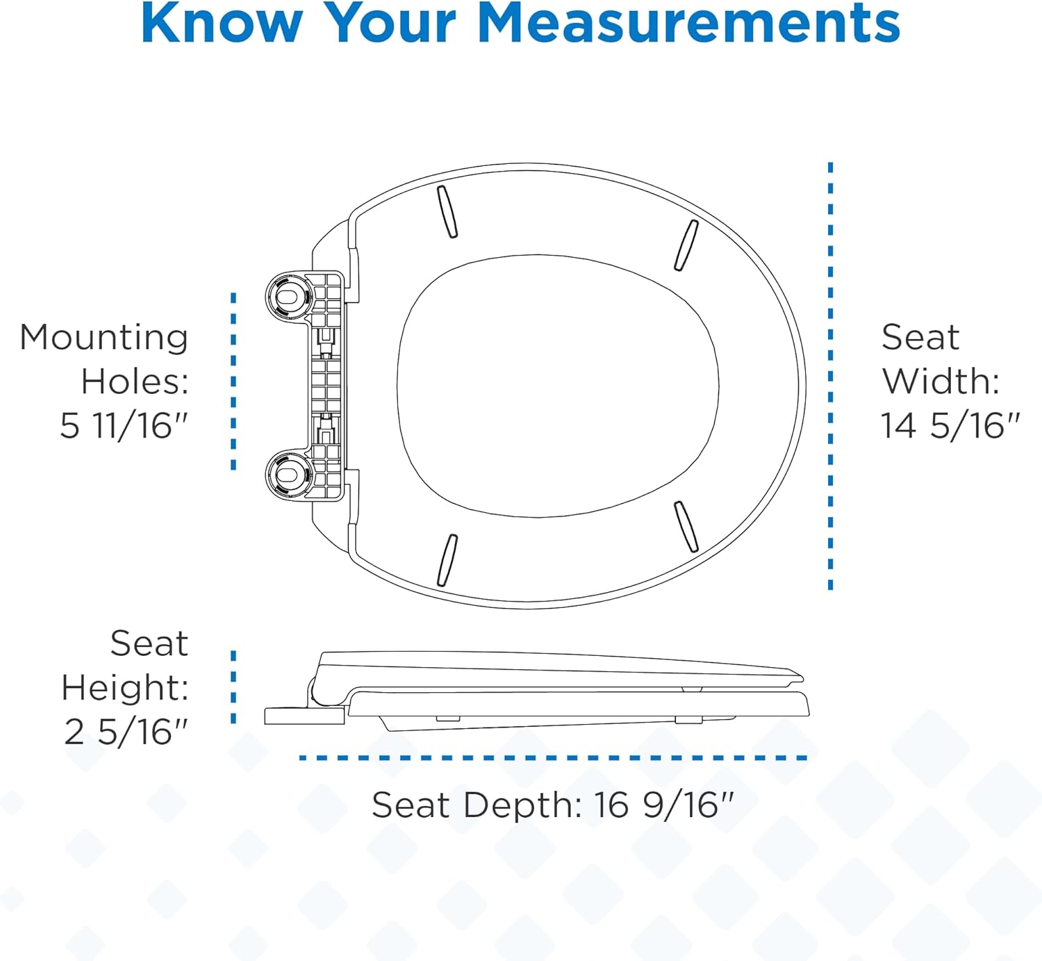 Gerber Round Front Toilet Seat with Cover, Soft Close, No Slam, Quick & Easy Install, Heavy-Duty