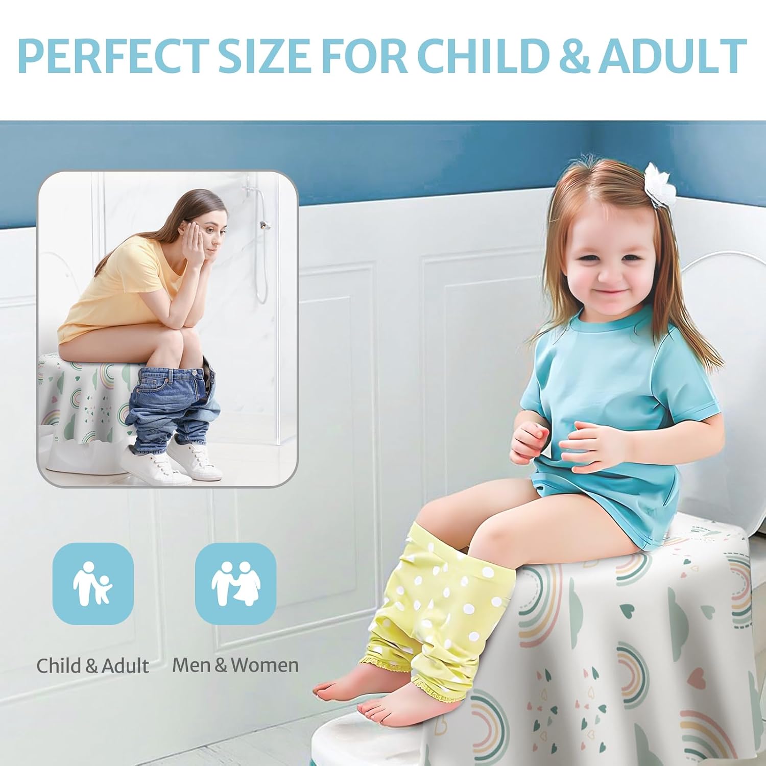 Blissful Diary 20 Pcs Toilet Seat Covers Disposable for Toddlers & Adults, Extra Large Waterproof