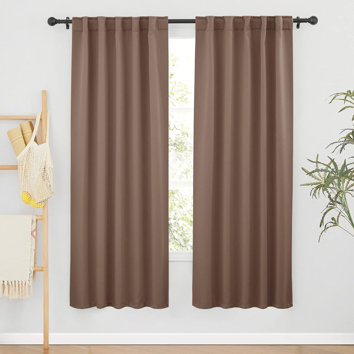 RYB HOME Decorative Curtain Drapes for Coffee, Blackout Window Panels Thermal Insulated Shades
