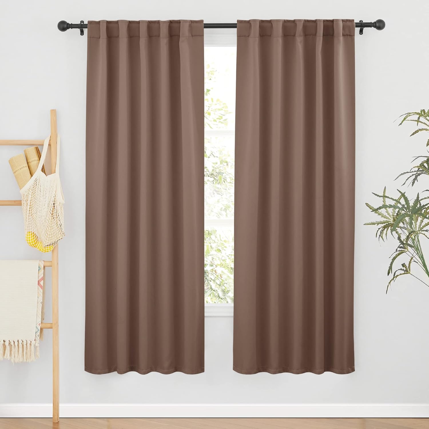 RYB HOME Decorative Curtain Drapes for Coffee, Blackout Window Panels Thermal Insulated Shades