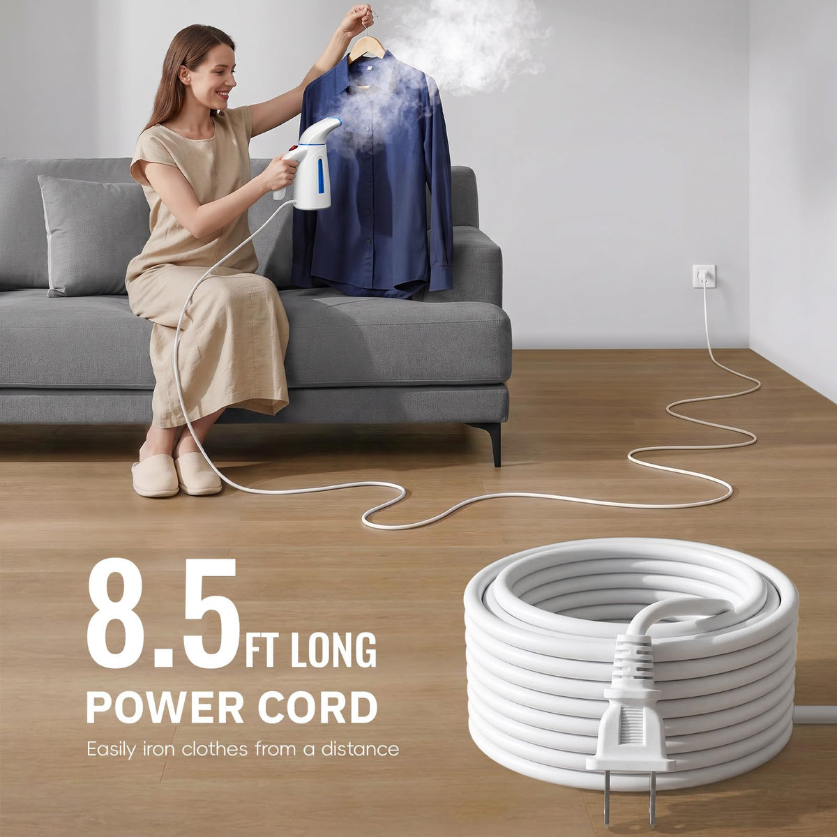 OGHom Steamer for Clothes, Handheld Clothing Steamer for Garment, 240ml Big Capacity 700W Portable