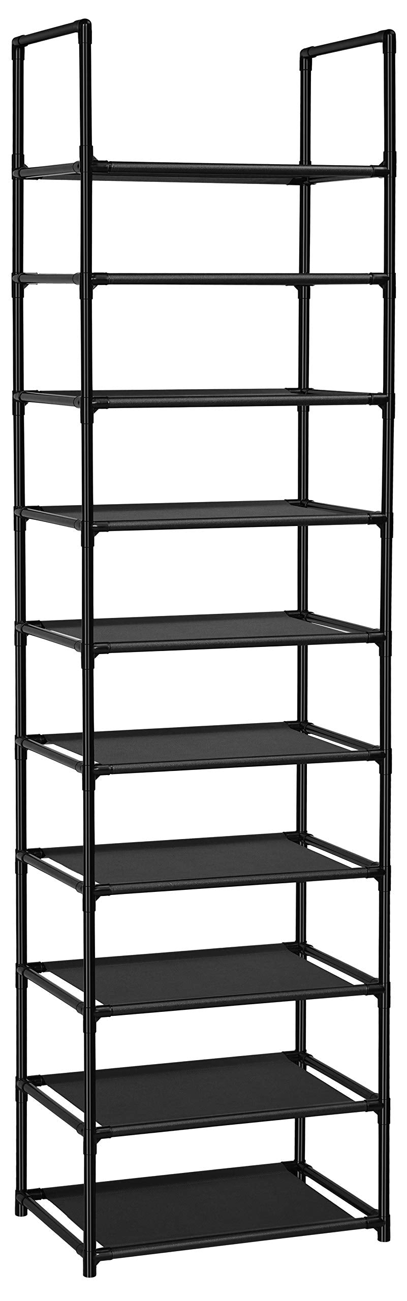 FIDUCIAL HOME 10 Tiers Shoe Rack Organizer 20 Pairs Tall Shoe Shelf