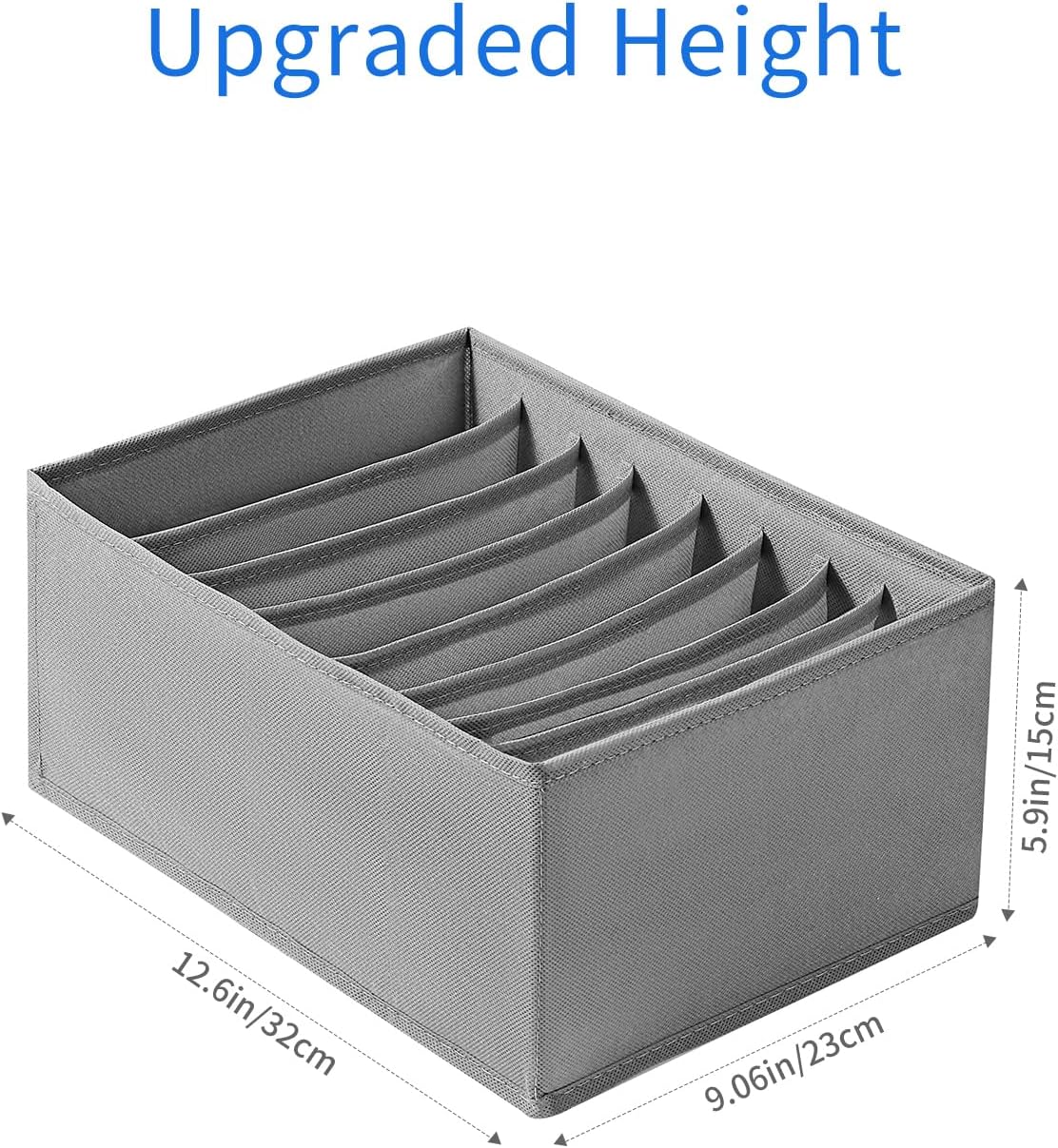 Coorganisers4 Packs T-shirt Drawer Organizers for Clothing,8 Grids Compartment Wardrobe Storage