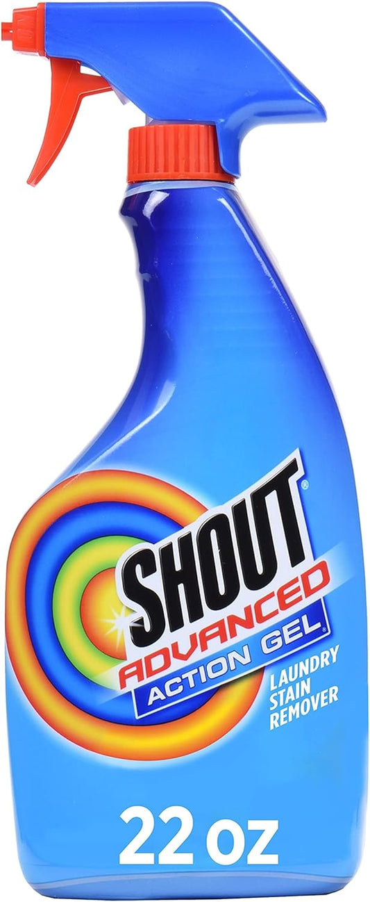 Shout Advanced Laundry Stain Remover Gel for Clothes Laundry, Breaks down stubborn, dried-in, and