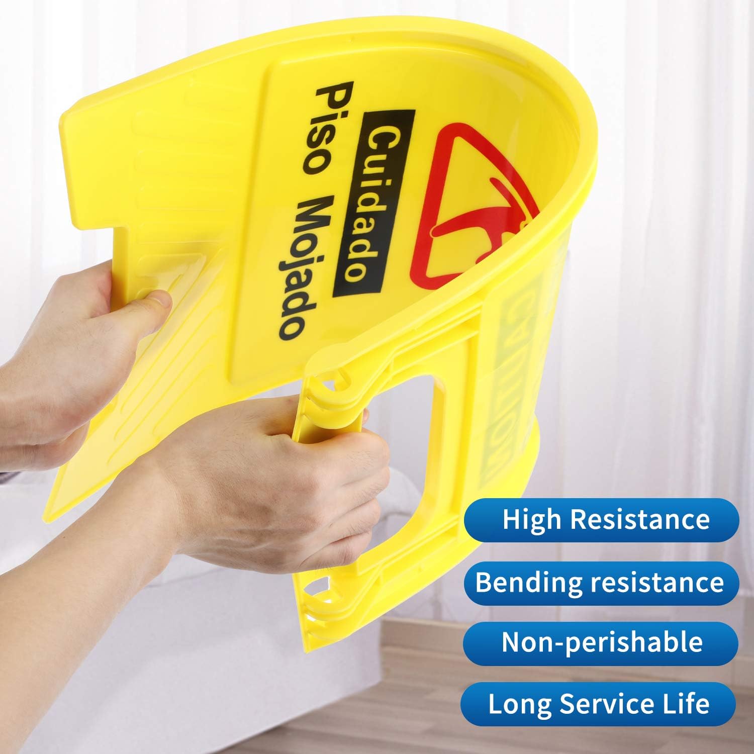 CERLMLAND wet floor signs 6 piece double-sided sign Widely used in various business environments.