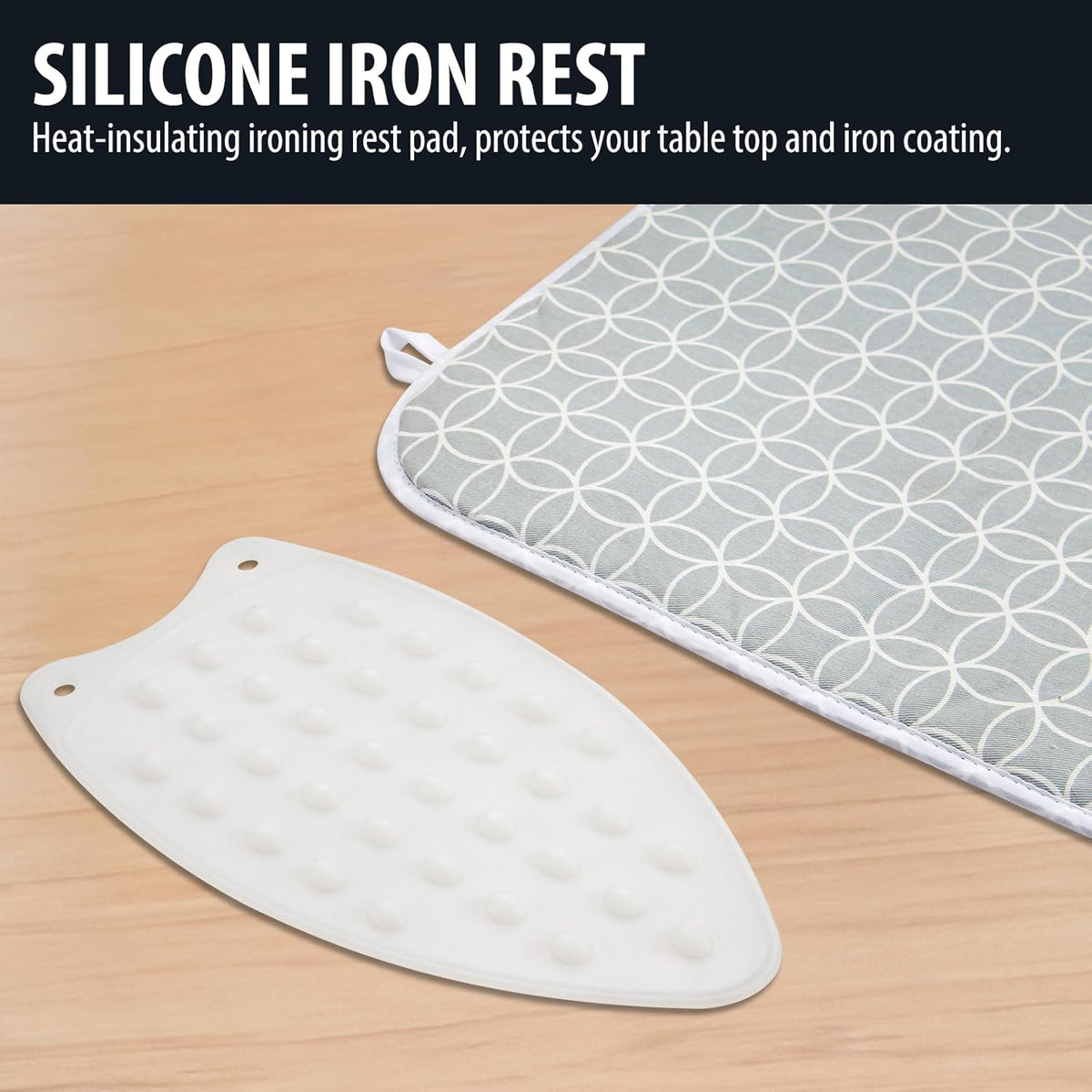 Seiritex Ironing Mat, Portable Ironing Pad 39.4 x 18.9 inch Table Top Iron Board 5 in 1 Travel Iron