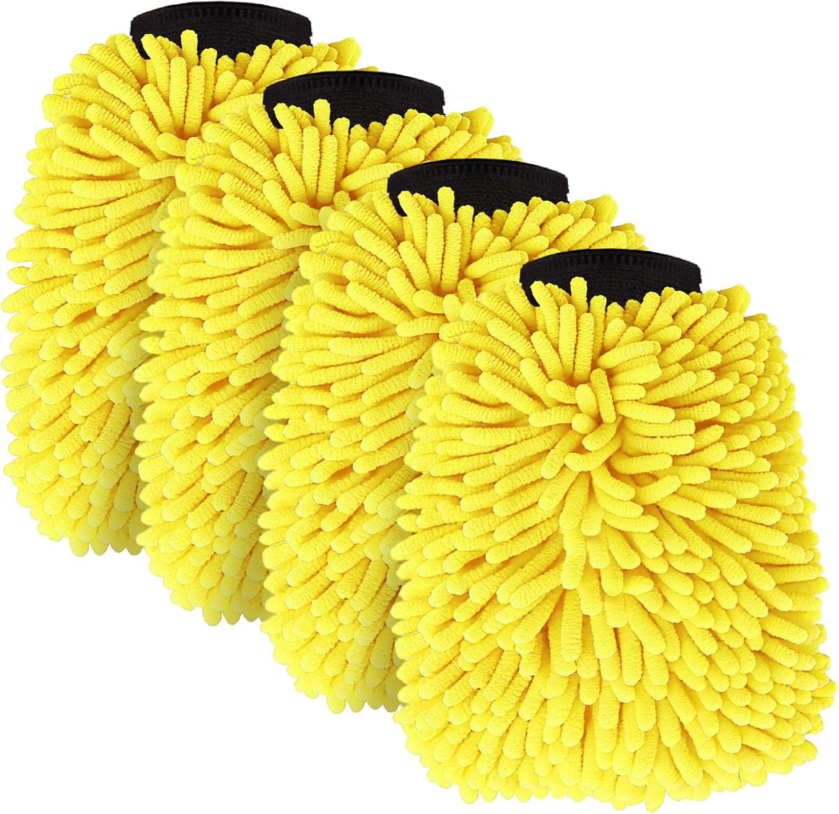Car Wash Mitt Microfiber, Premium Chenille Microfiber Wash Car Mitts Sponge Scratch Free &