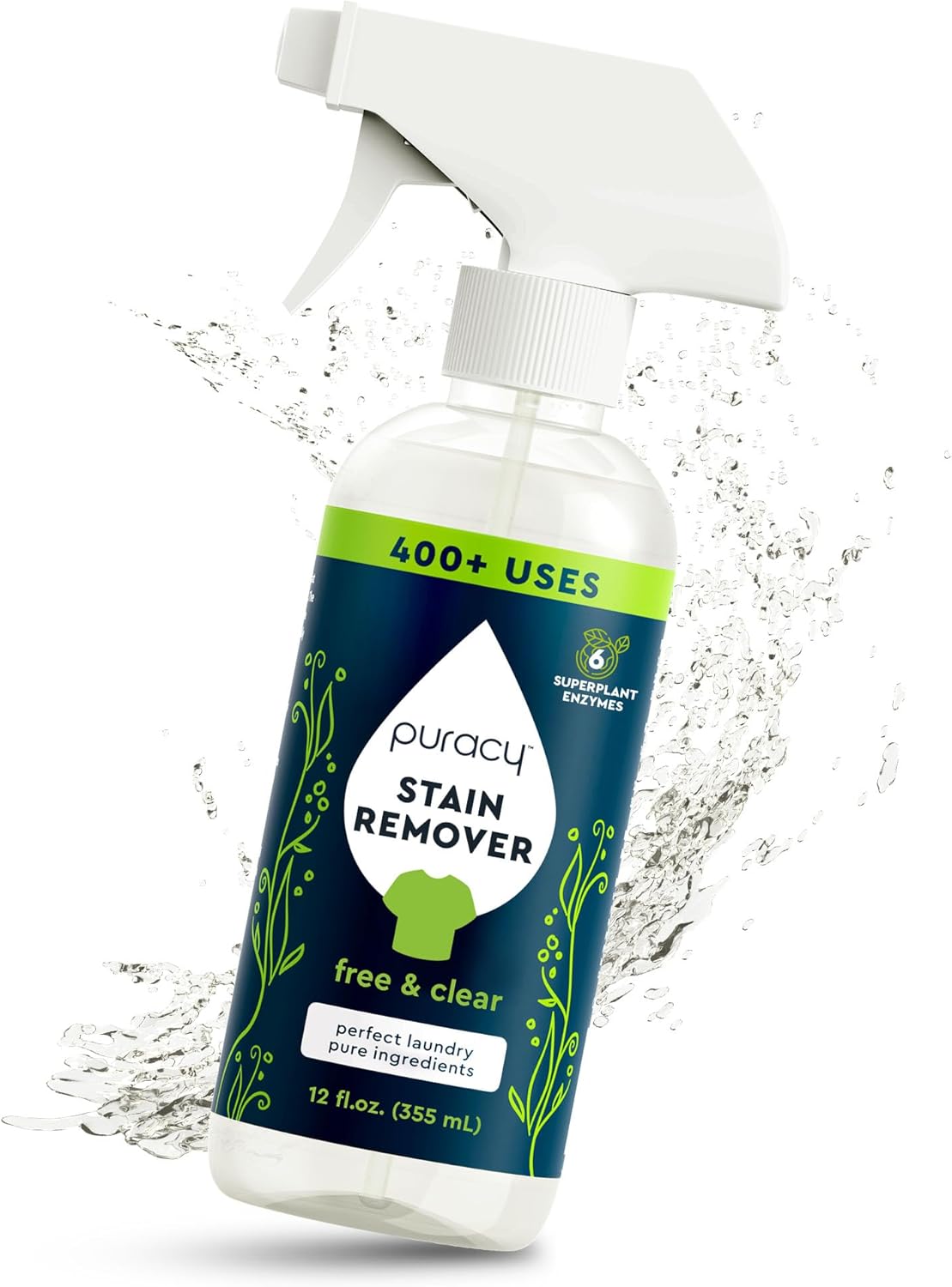 Puracy Stain Remover, Natural Based Travel and Laundry Stain Cleaner for Clothes, Baby Essentials