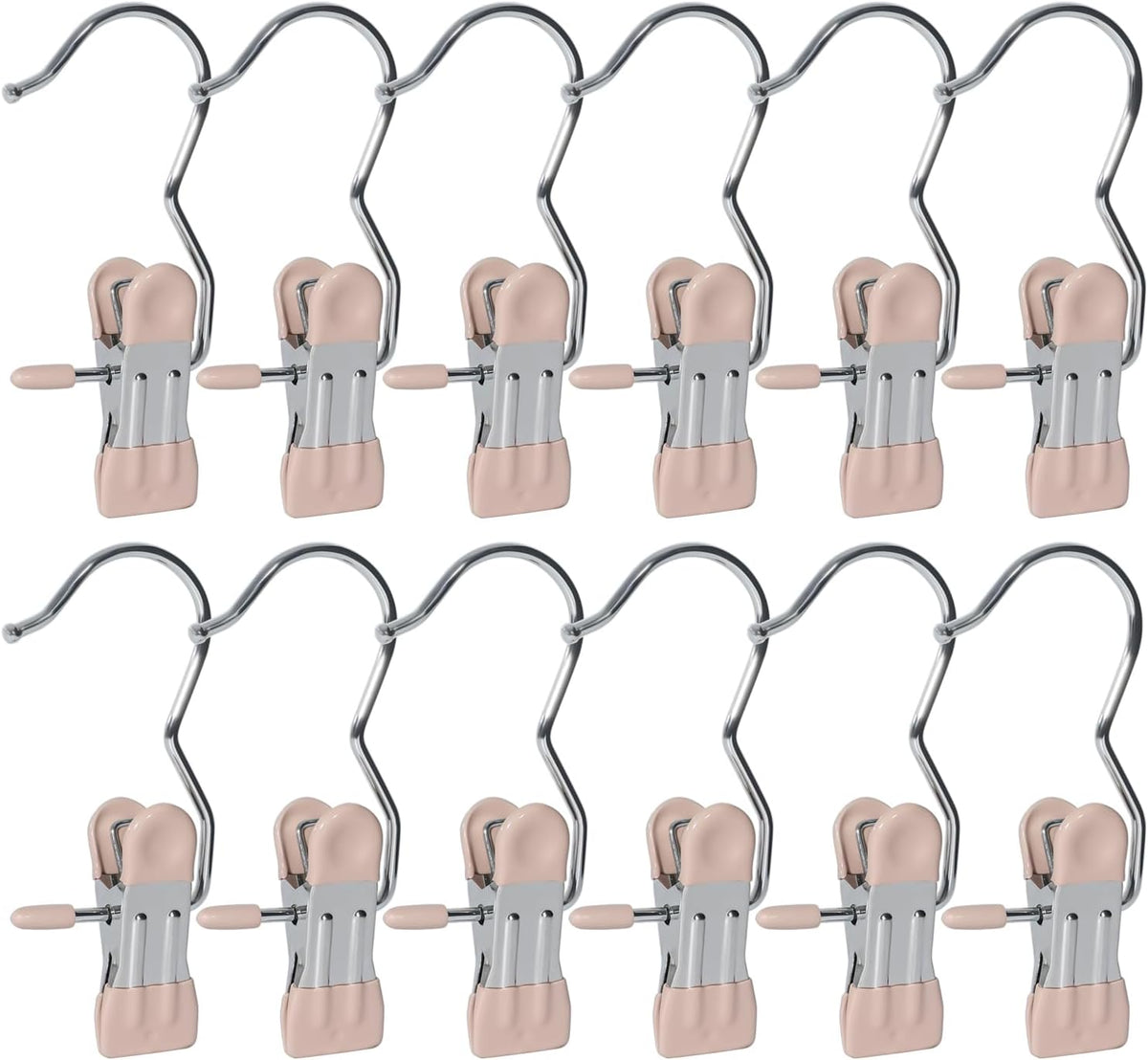 15/30Pcs Upgrade Double Head Clamp Dipped Clothespin for Laundry Hooks with Clips, Boot Holder