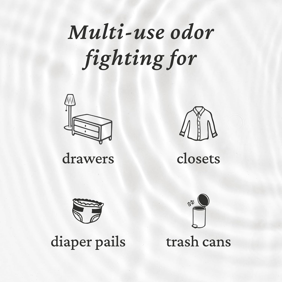 Fresh Wave Original Odor Eliminating & Deodorizing Packs - Bag of 6 & Fresh Pod Case - Safer Odor