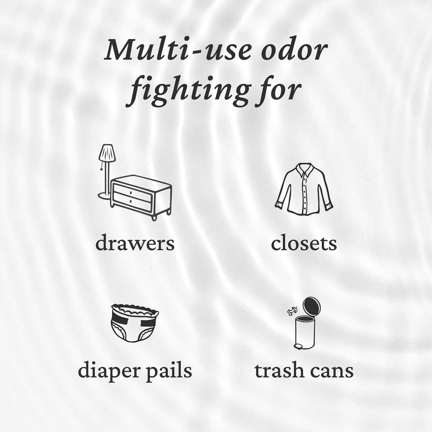 Fresh Wave Original Odor Eliminating & Deodorizing Packs - Bag of 6 & Fresh Pod Case - Safer Odor
