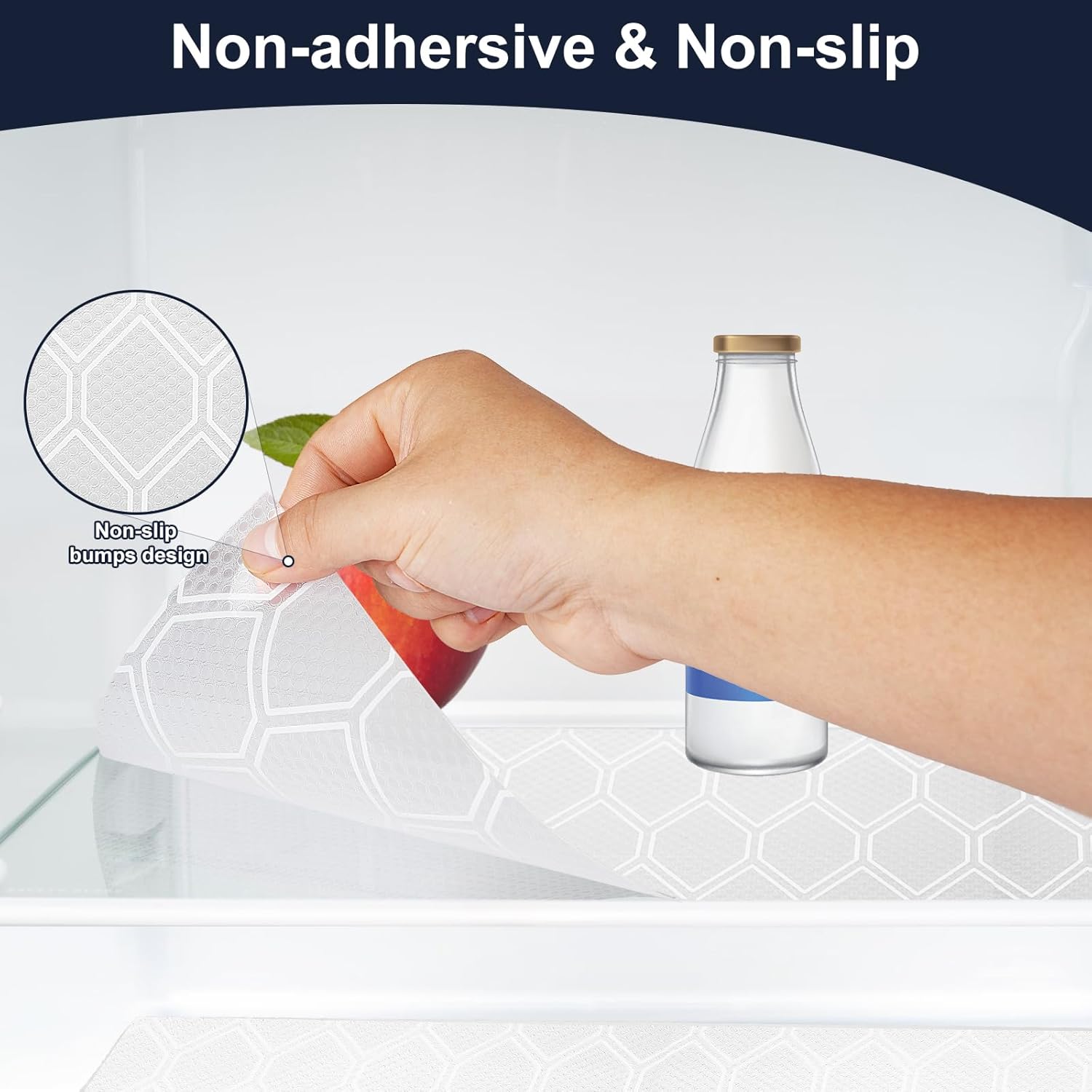 Shelf Liner, Refragerator Drawer Liners for Kitchen Cabinets, Waterproof Bathroom Sink Mat No Slip