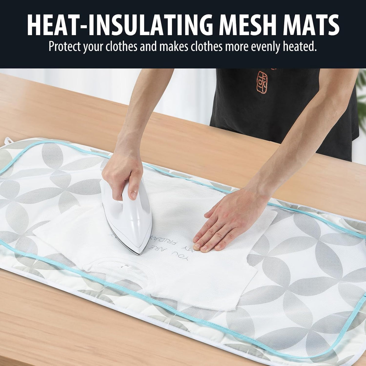 Seiritex Ironing Mat, Portable Ironing Pad 39.4 x 18.9 inch Table Top Iron Board 5 in 1 Travel Iron