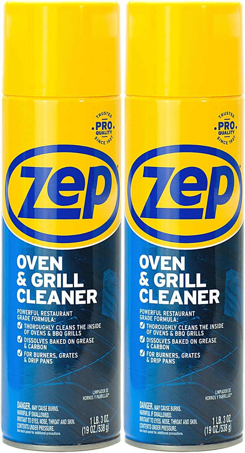 Zep Heavy-Duty Oven and Grill Cleaner - 19 oz (Case of 2) ZUOVGR19 - Dissolves Grease on Contact