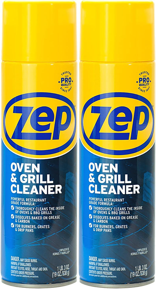 Zep Heavy-Duty Oven and Grill Cleaner - 19 oz (Case of 2) ZUOVGR19 - Dissolves Grease on Contact