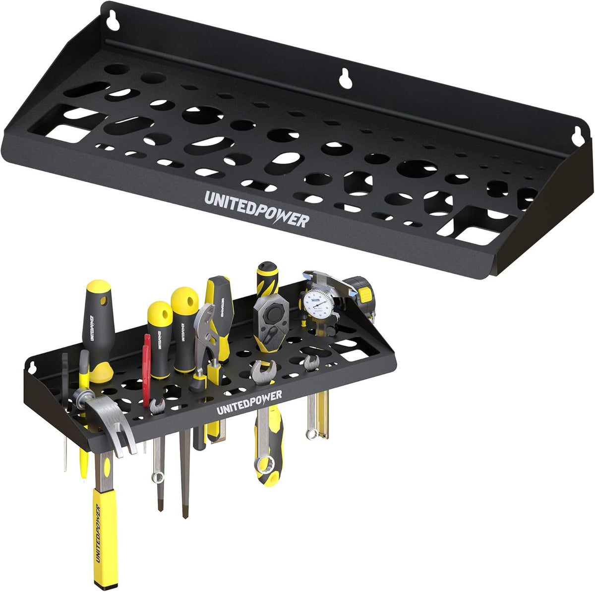 UNITEDPOWER Wall Mount Tool Storage Rack, Screwdriver Holder, Pliers Organizer, Wrench Utility