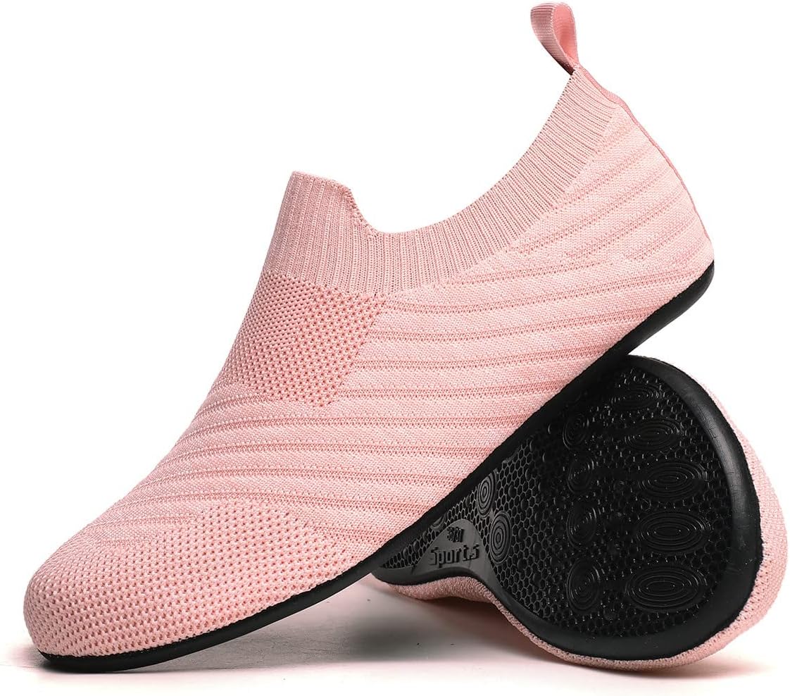 QZKDM Lightweight Slip on Grip Indoor House Slippers Barefoot Non Slip Home Exercise Yoga Shoes for