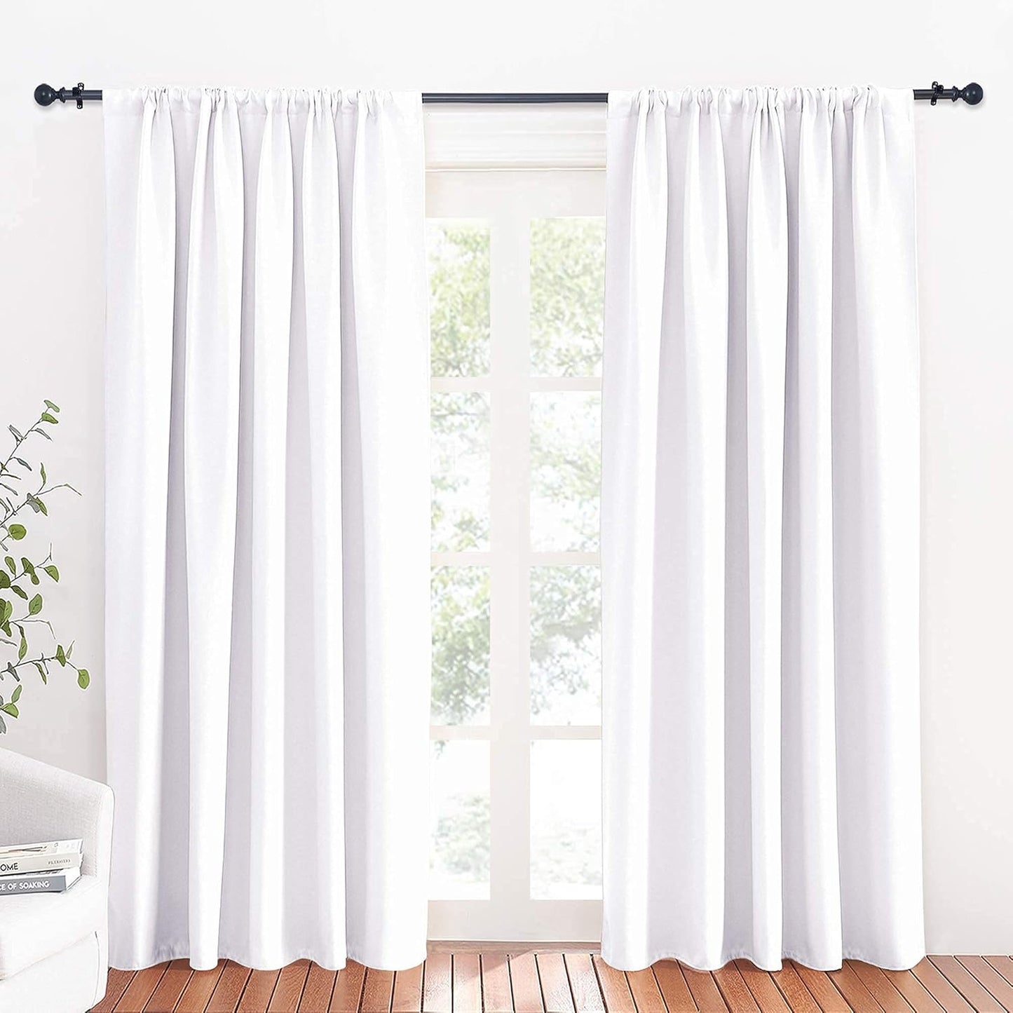 RYB HOME Large Curtains for Living Room 84 inches Length, Room Darkening Privacy Room Divider