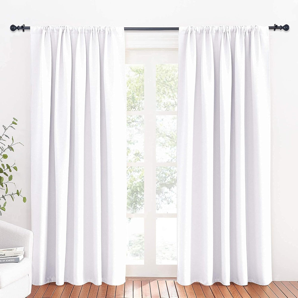 RYB HOME Large Curtains for Living Room 84 inches Length, Room Darkening Privacy Room Divider