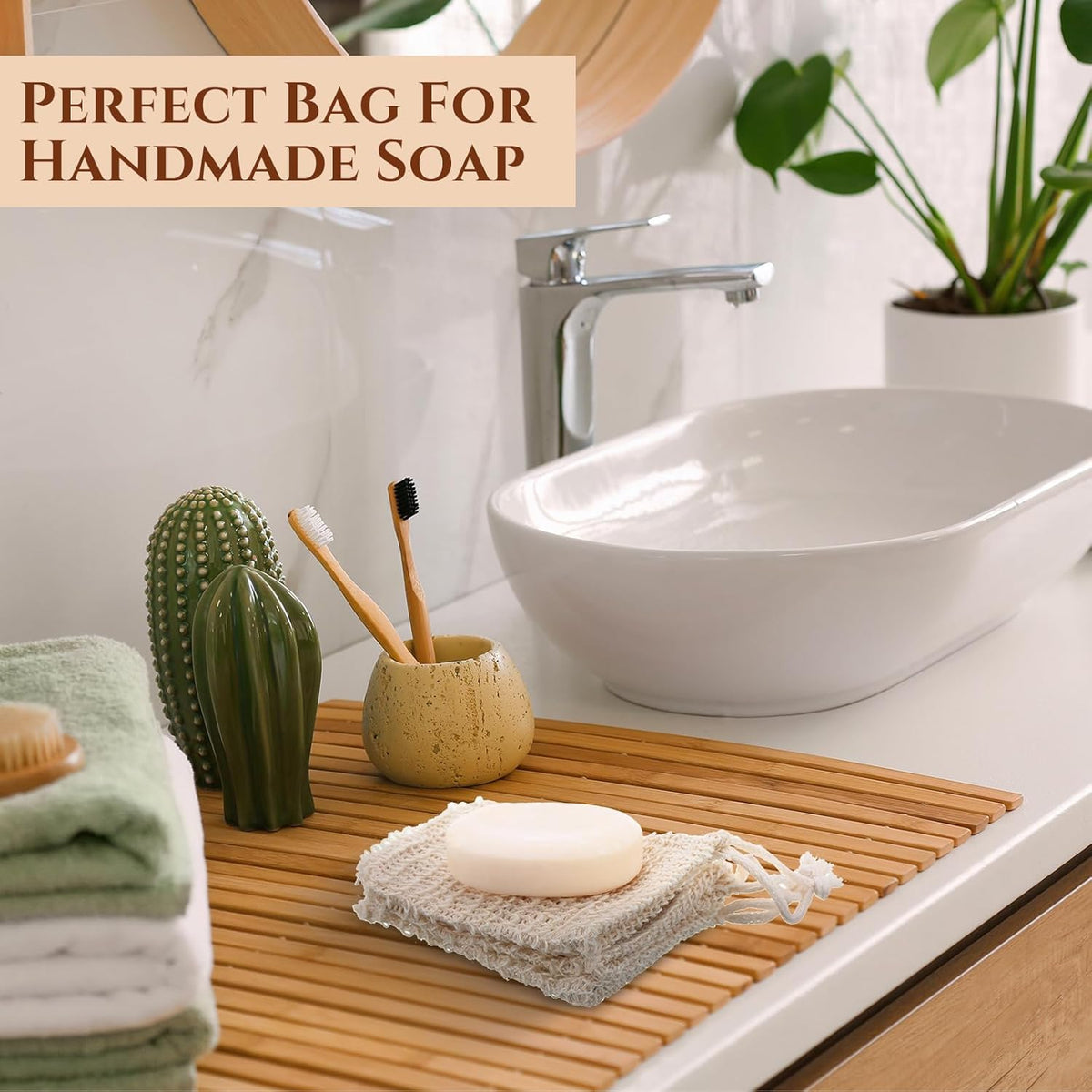 Rtteri 240 Pcs Soap Exfoliating Bag, Natural Sisal Soap Pouch Saver Body Shower Bar Mesh Body Net