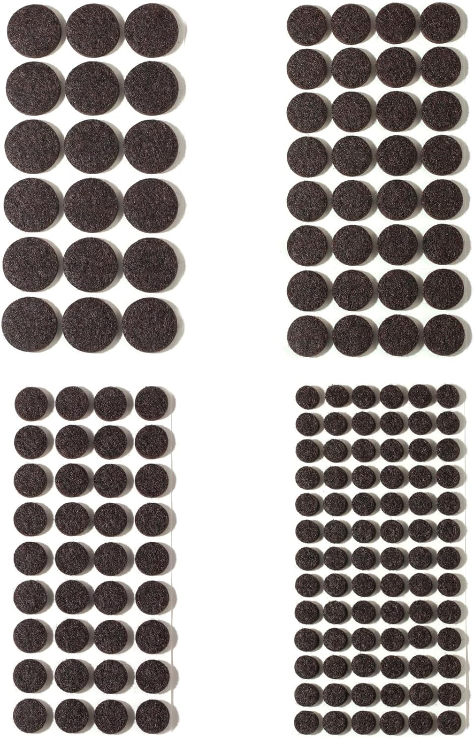 Felt Furniture Pads for Hardwood Floors 164 Piece, Furnigear Anti Scratches Felt Pads for Round
