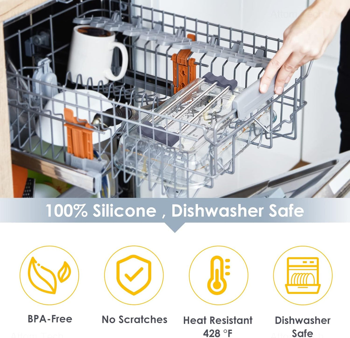 Tomorotec Adjustable Over-The-Sink Kitchen Rack for Dishcloths, Sponges, Bottles and Brushes