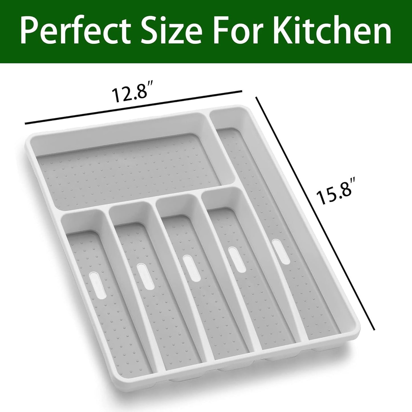 Silverware Organizer Utensil Organizer Holder Kitchen Drawer Organizer Plastic Silverware Tray for