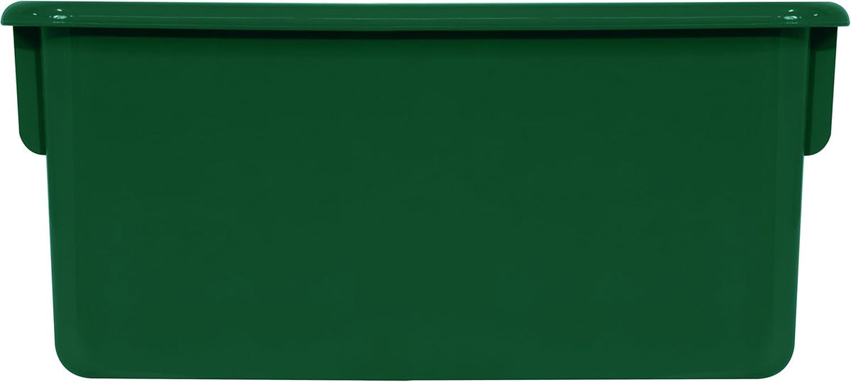Wood Designs Cubby Storage Bin, Heavy Duty Plastic Containers for Kids Green Cubby Tray Set of 25