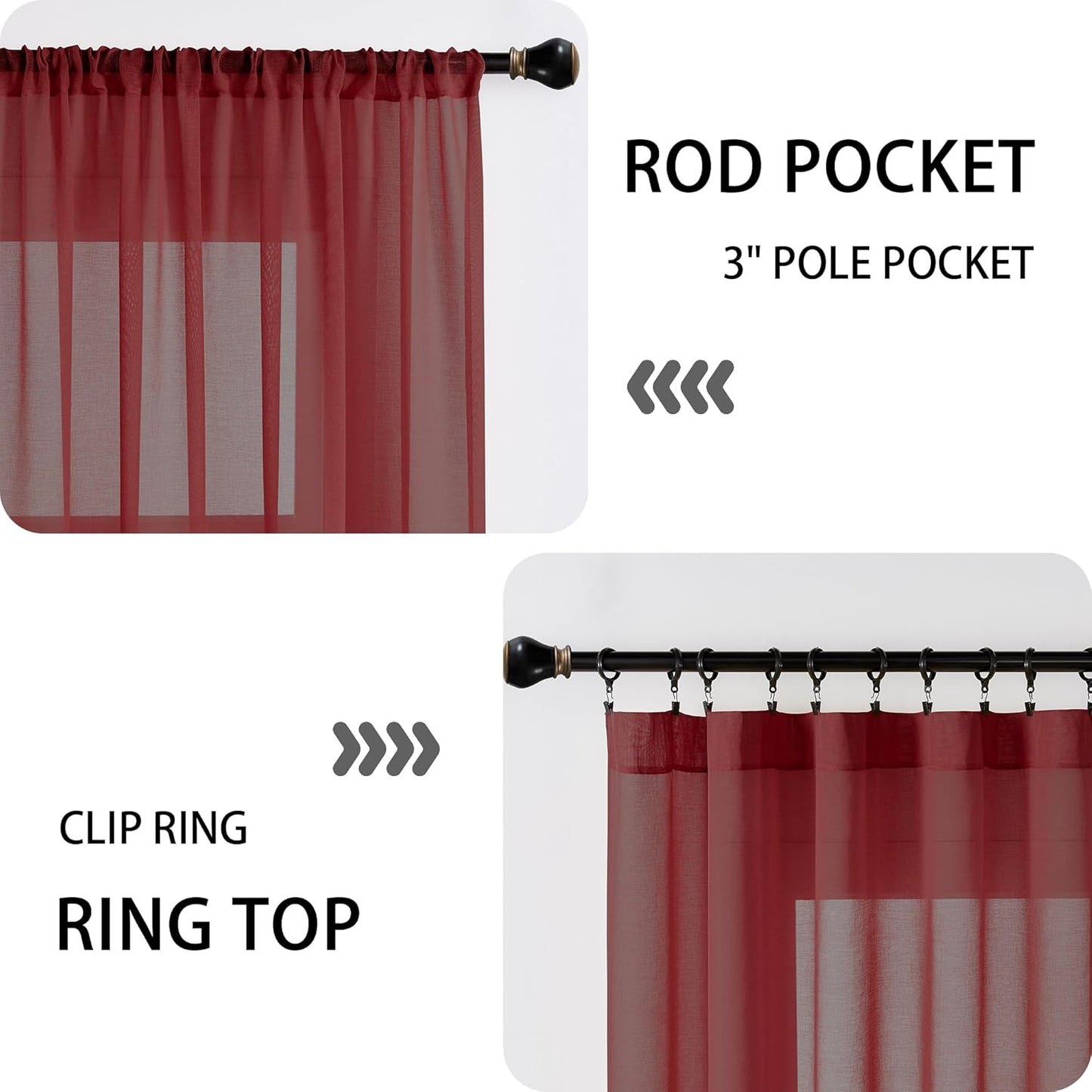 Tollpiz Small Sheer Door Curtain Closet Linen Textured Curtain Sheers Doorway Light Filtering Voile