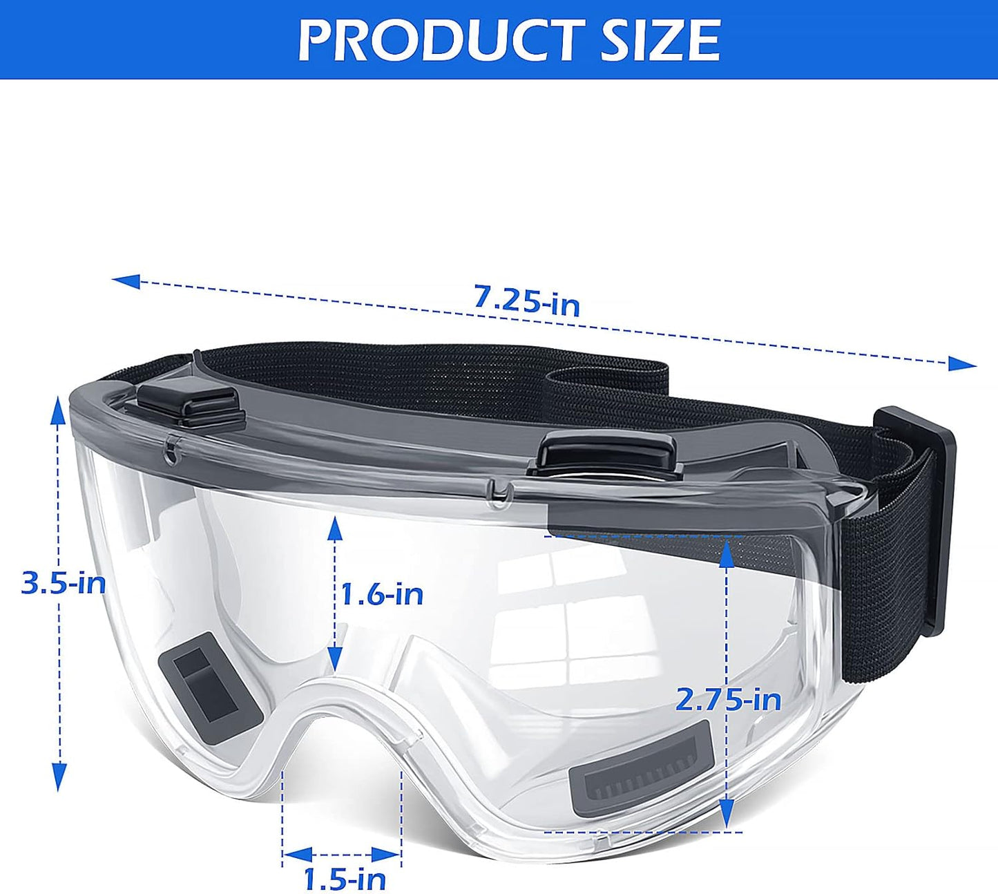 OXG 6 Pack Safety Goggles ANSI Z87.1 Glasses, Anti-Fog Protective Safety Glasses Lab Goggles Men