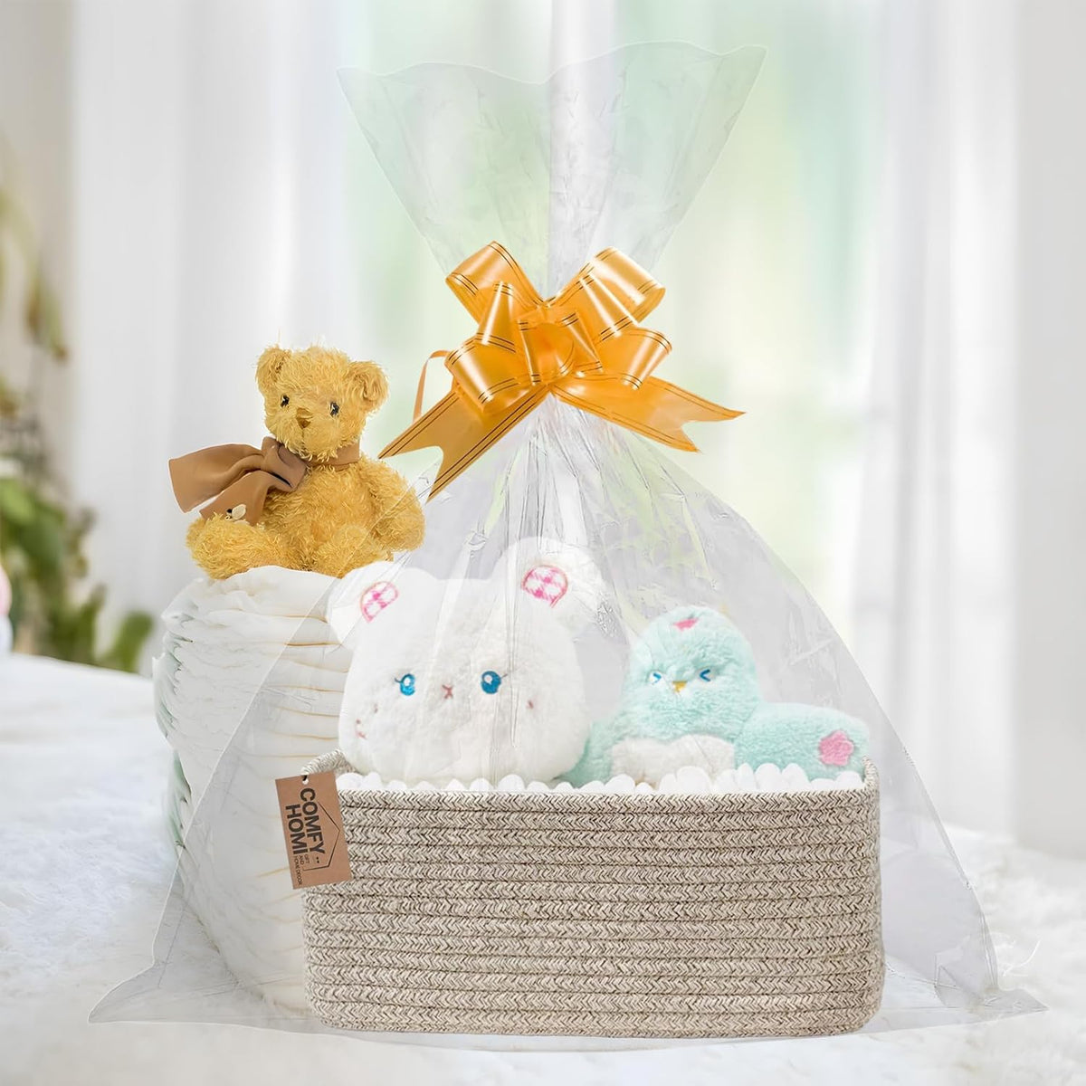 COMFY-HOMI 11.5"x7.5"x4.7" Storage Baskets for Organizing | Cotton Rope Woven Basket | Toy Storage