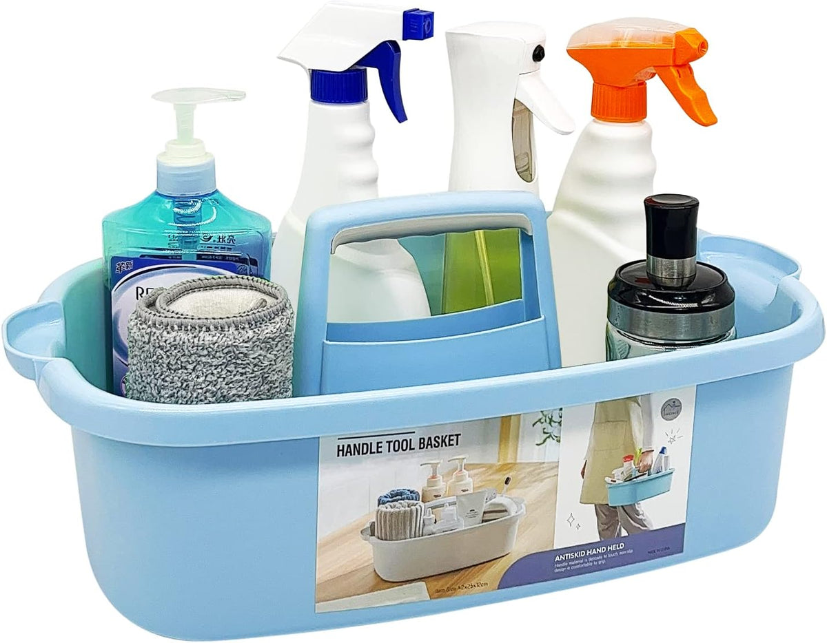 Multi-Purpose Plastic Cleaning Caddy with Handle, Shower Caddy Organizer/Storage Basket/Totes