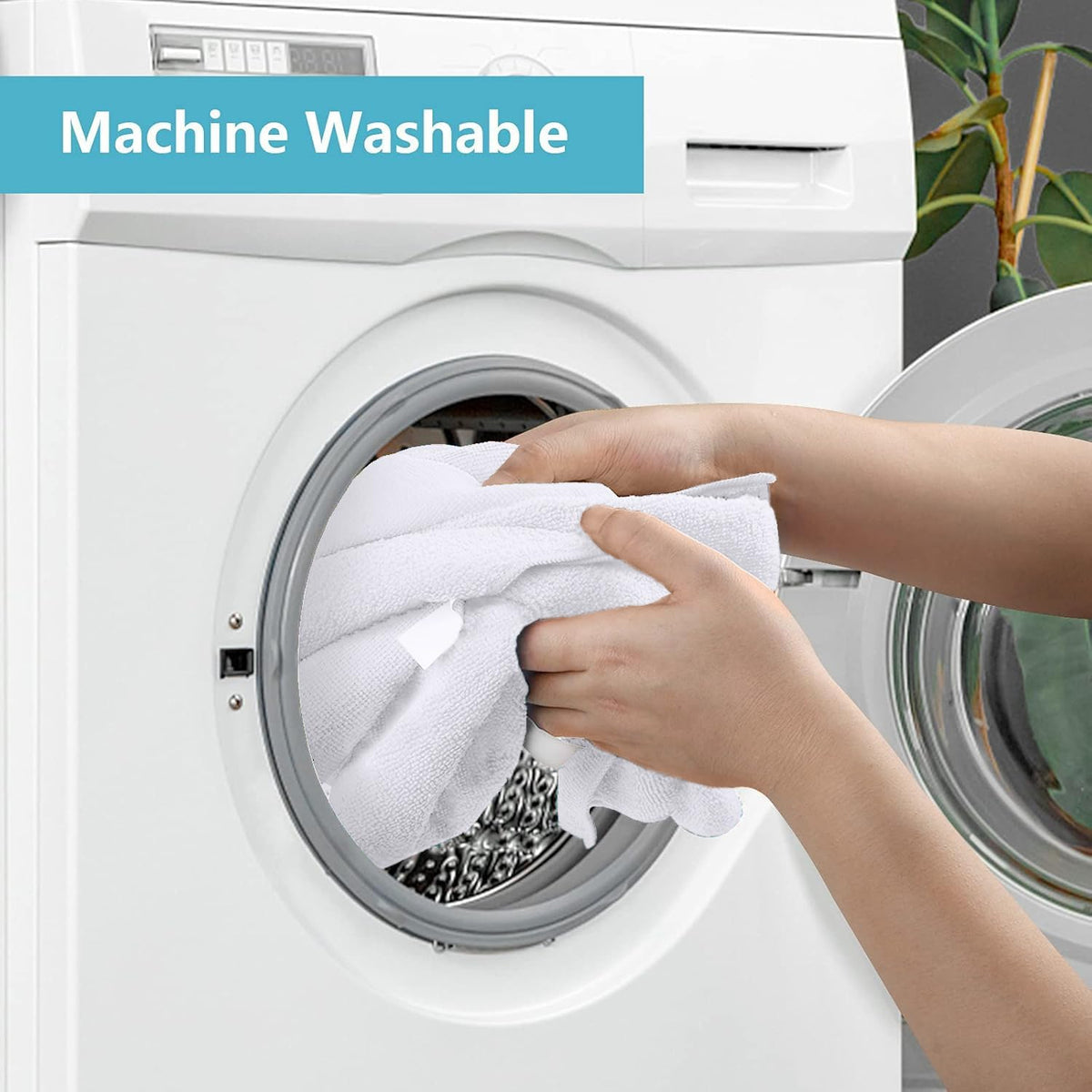 HOMEXCEL White Microfiber Cleaning Cloth, 100 Pack Cleaning Towels for Kitchen, Lint Free