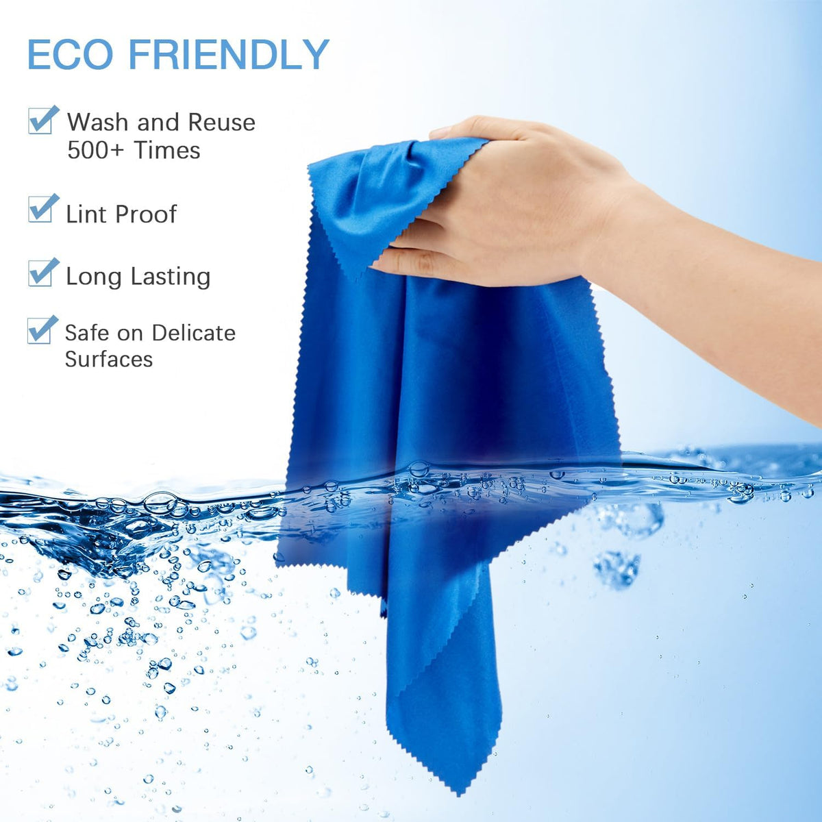Frienda 12 Pack Large Microfiber Glass Cleaning Cloths 12 x 12 Inch Oversized Sunglasses Cleaning