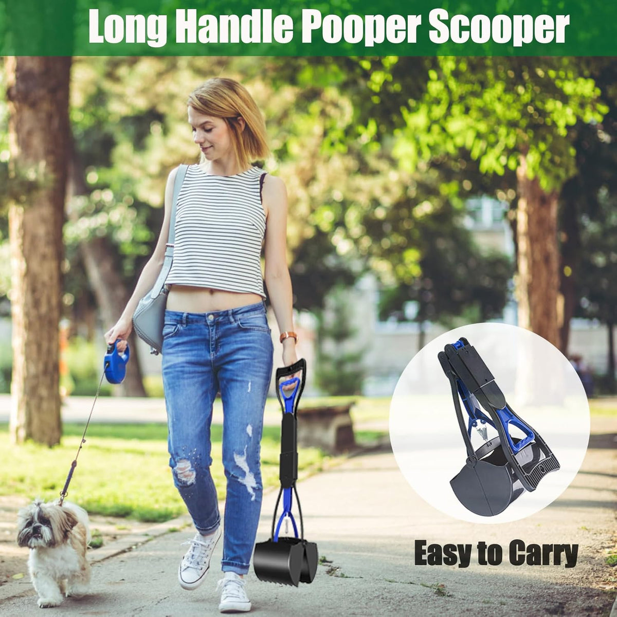 Outdoor Dog Poop Trash Can with Lid, Dog Waste Trash Can Pet Waste Container Pooper Scooper for