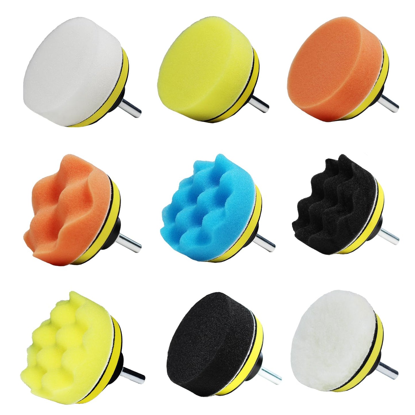 Car Polishing Buffing Kit 3Inch Drill Buffing Pad Buffing Pads, Wool Pads, Drill Attachments