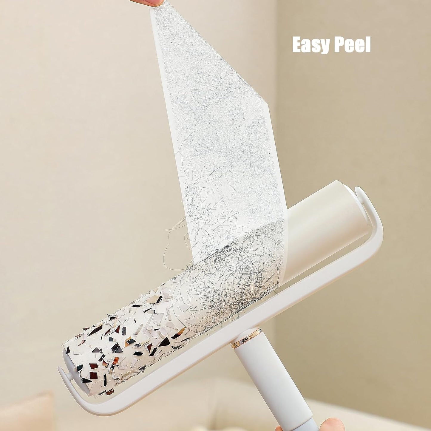 Floor Lint Roller Long Handle with Cover and 2 Refills for Pet Hair Extra Sticky Large 9.45 inch