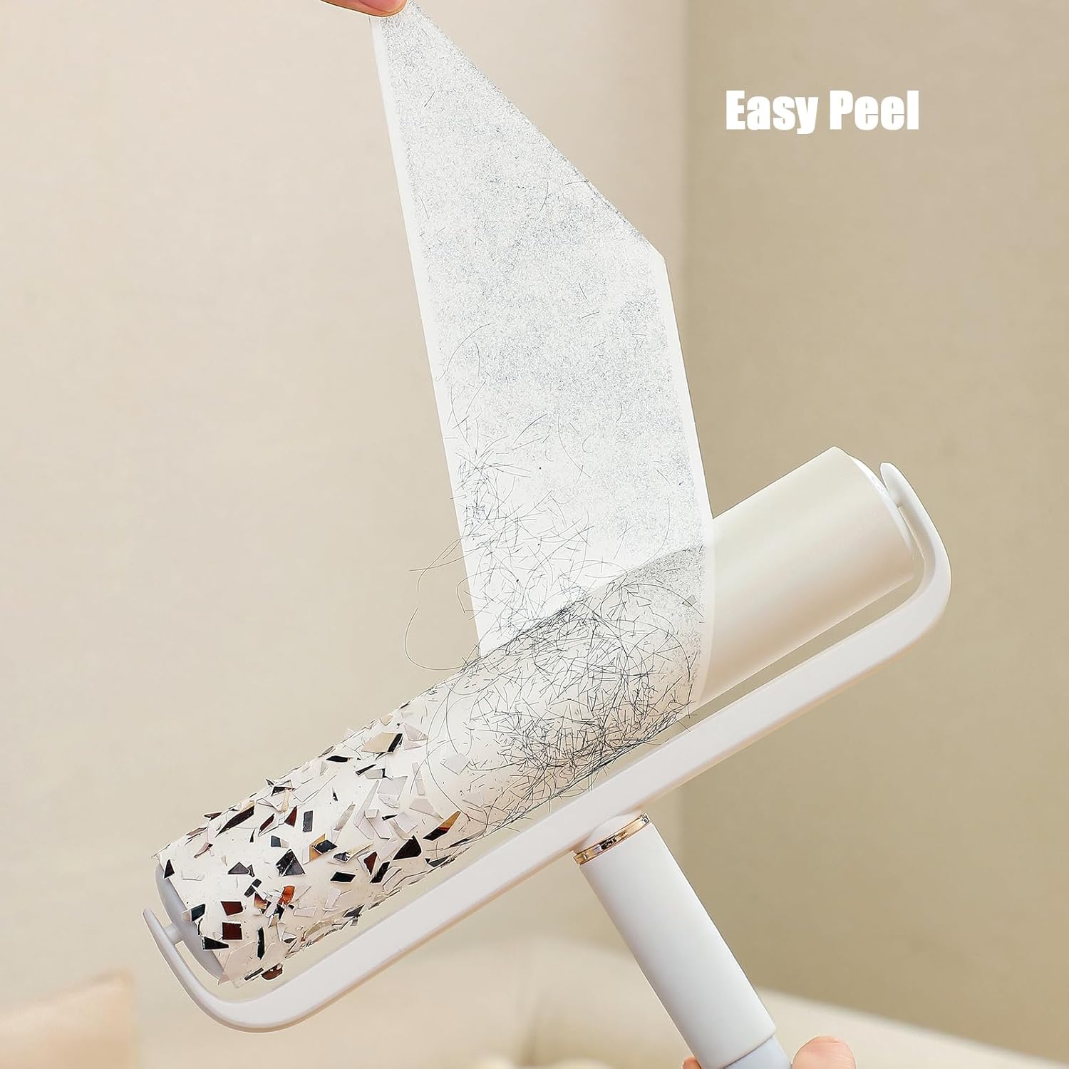Floor Lint Roller Long Handle with Cover and 2 Refills for Pet Hair Extra Sticky Large 9.45 inch