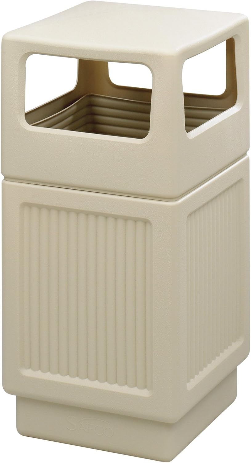 Safco Canmeleon Trash Can, 38 Gallons, Indoor and Outdoor Use, Durable & Weather-Resistant