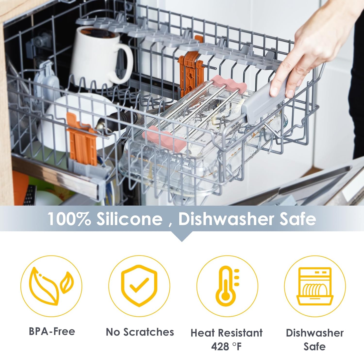 Tomorotec Adjustable Over-The-Sink Kitchen Rack for Dishcloths, Sponges, Bottles and Brushes