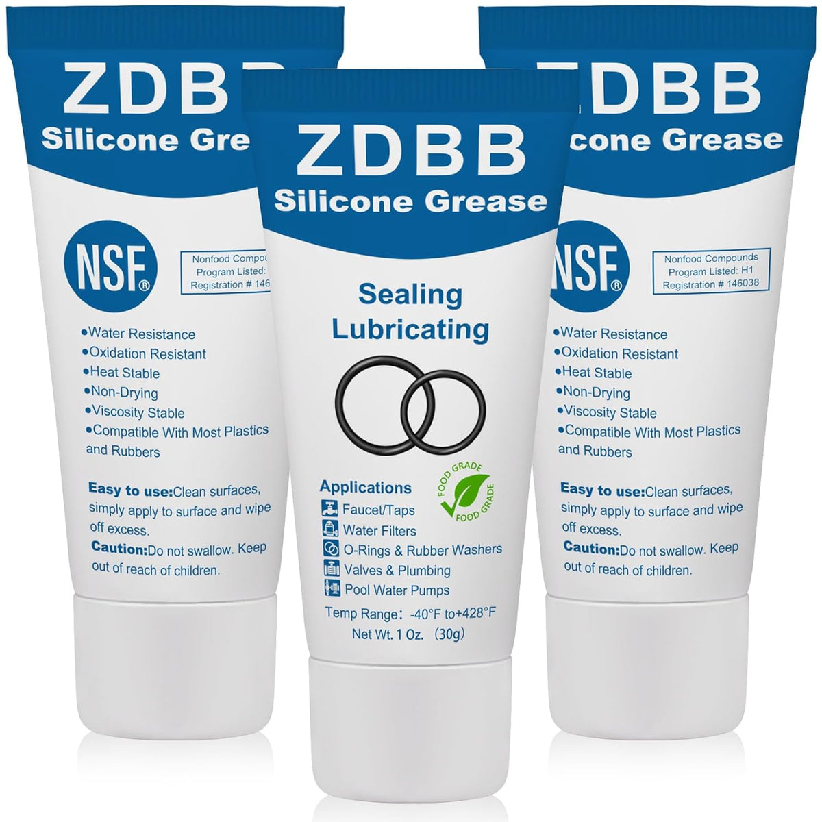 Plumbers O Rings Silicon Grease Tube for Pool Lube Pumps & Filters Rubber Seals Faucet Valve