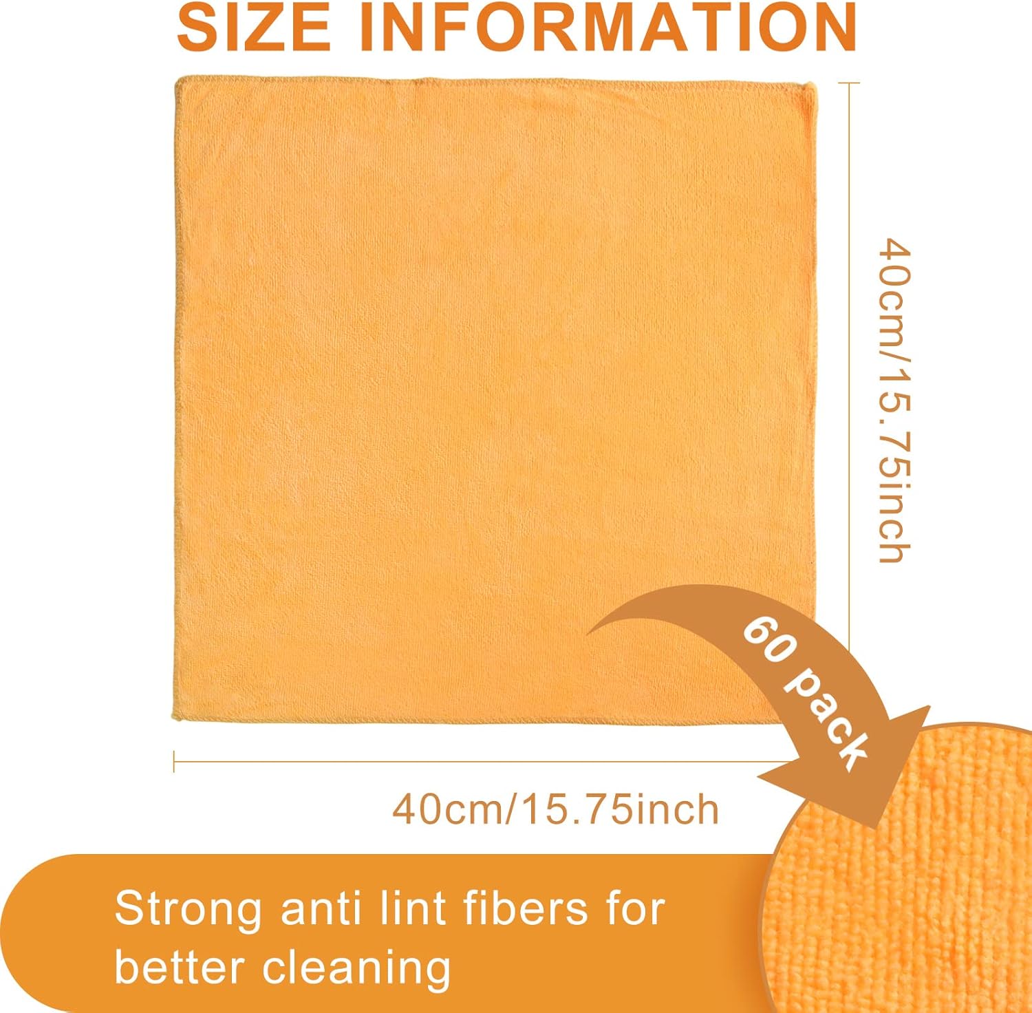 Nuenen Microfiber Cleaning Cloths for Cars 16 x 16 Inch Ultra Absorbent Car Towels Drying Reusable