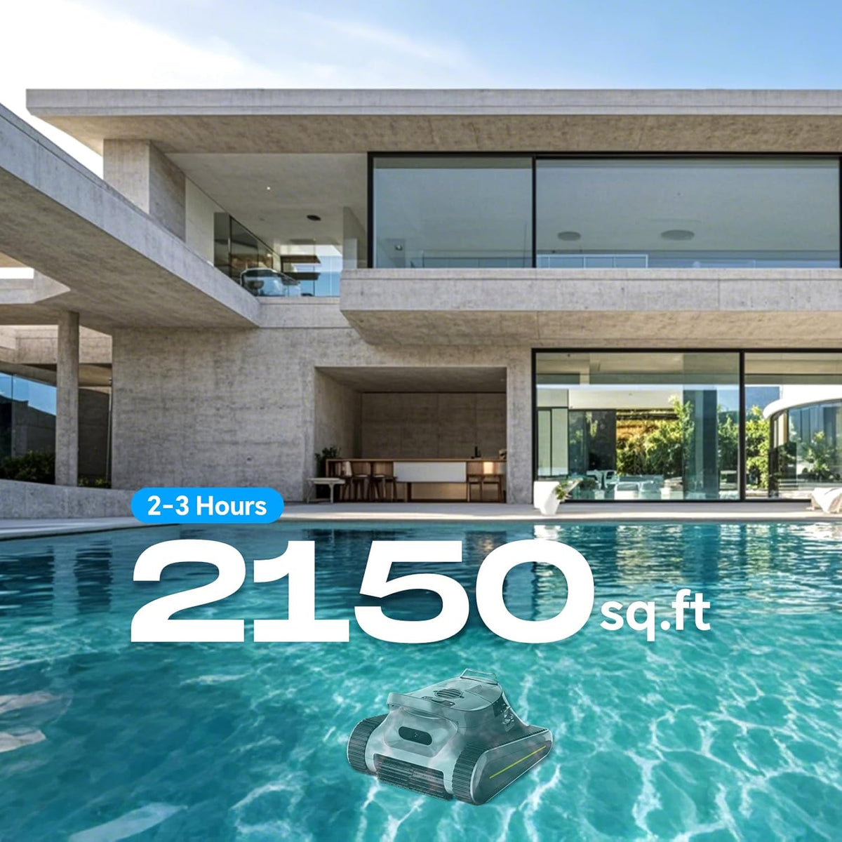 Cordless Robotic Pool Cleaner -Pool Vacuum 180W Brushless Motor, 45,000Pa Suction, Wall Climbing