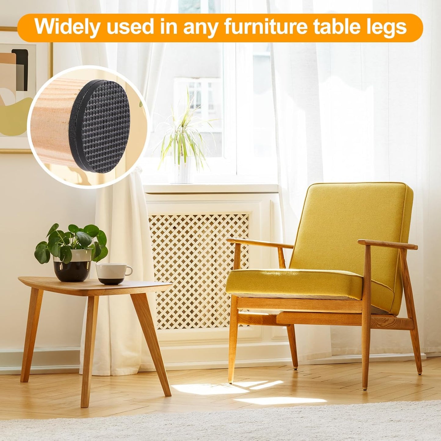CHUNZEXI Non Slip Furniture Pads - 32 Premium Furniture Grippers Self Adhesive Rubber Furniture